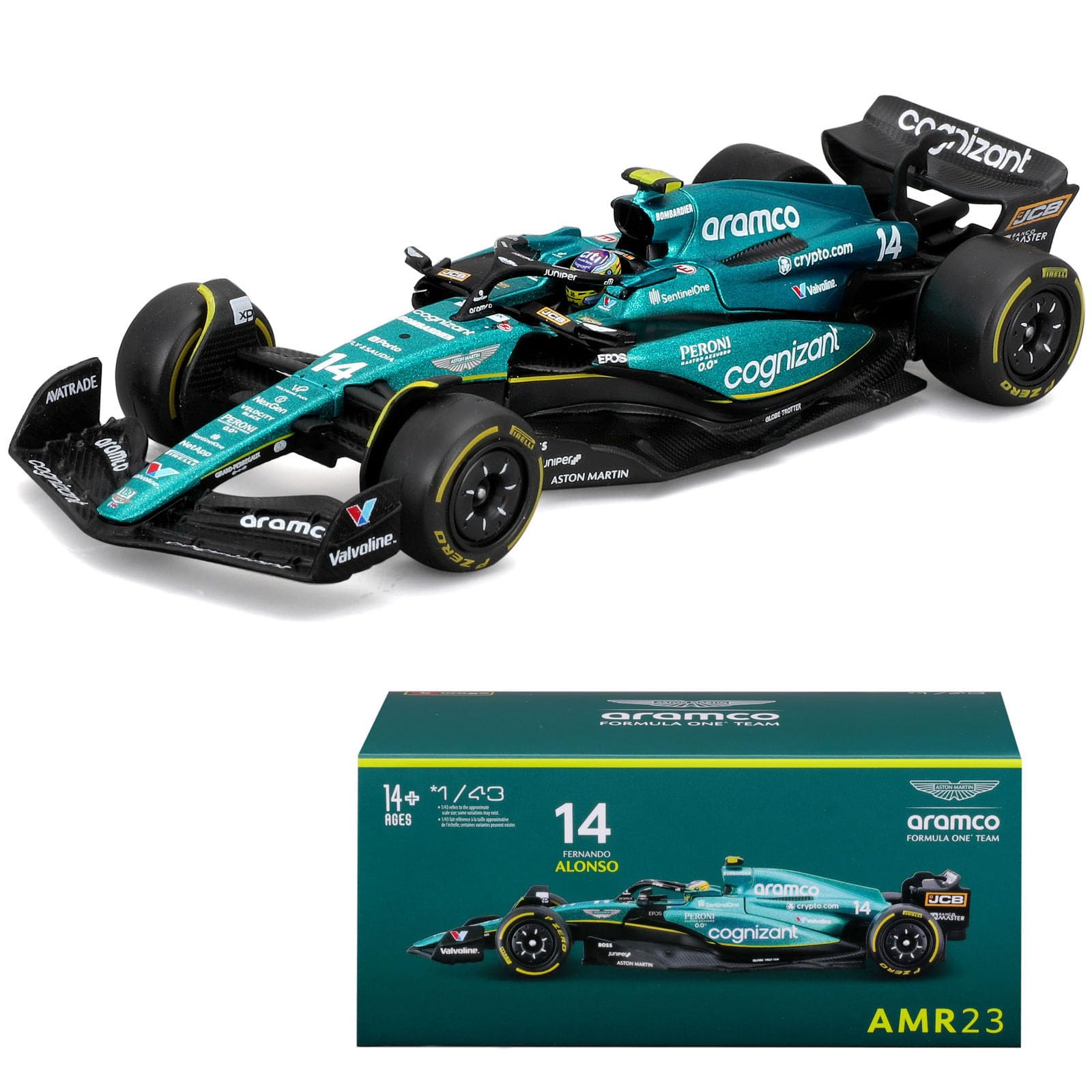 Amazon.com: Xiangtat 1:43 F1 Aston Martin Aramco F1 Team AMR23